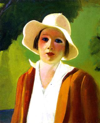 Lady with White Hat