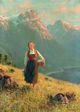 Young Girl by a Fjord