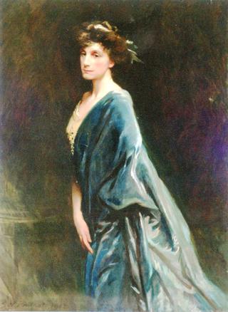 Elegant Woman in Blue