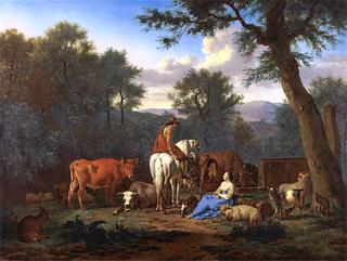牛和人的景观