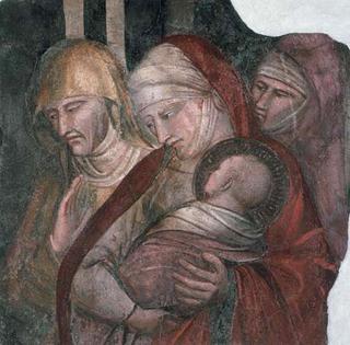 “莎乐美”和婴儿施洗圣约翰呈现给撒迦利亚