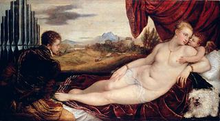 Venus and Cupid with an Organist