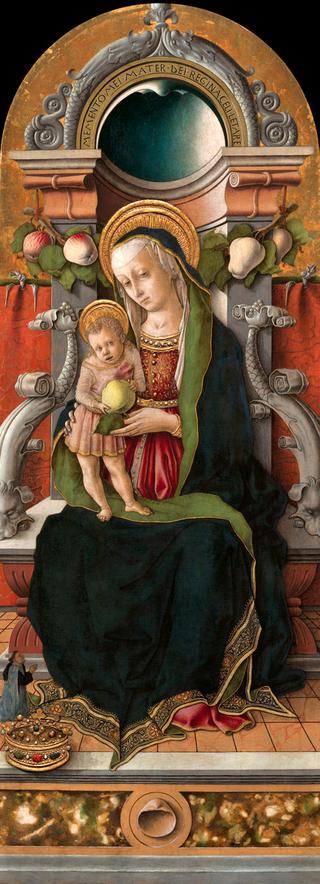 Madonna and Child Enthroned with Donor