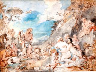 Orpheus charming the animals and the nymphs