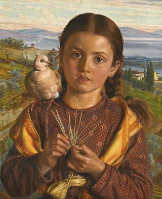 Tuscan Girl Plaiting Straw