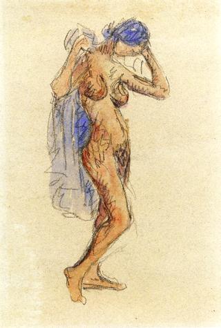 Nude Model with Drapery