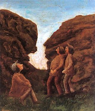 Three Men in the Rocks