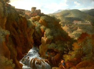 View of Tivoli, Italy with the Temple of Sibyl