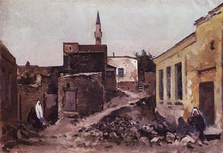 Bachisaray. Street with Three Figures