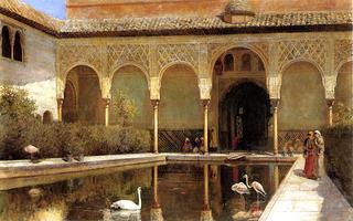 A Court in The Alhambra in the Time of the Moors
