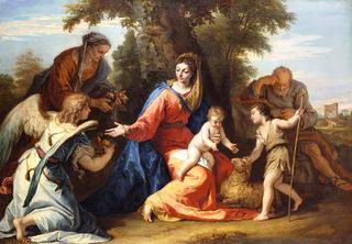 圣伊丽莎白、施洗者圣约翰和天使的神圣家庭