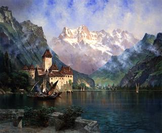 Dent du Midi (Castle of Chillon, Lake Geneva)
