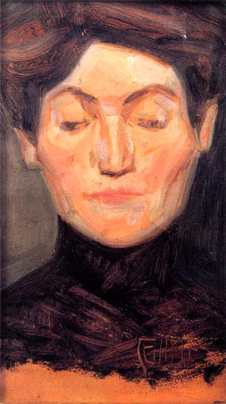 Portrait of a Woman with Lowered Eyelids