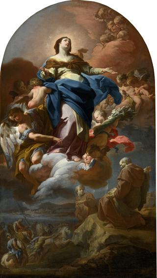 Mary Immaculate and the prophet Elijah (bozzetto)