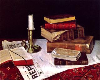 Still LIfe with Books and Candle
