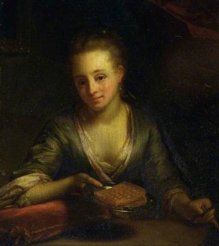 A Lady Holding a Plate