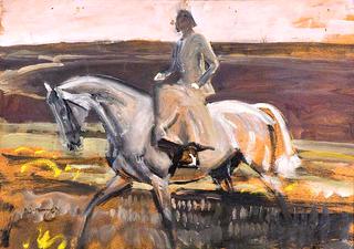 Study for 'Lady Munnings Riding on Exmoor'