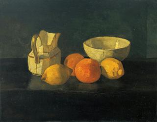 Still life with cup and milk jug