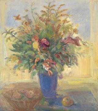Bouquet in a Blue Vase