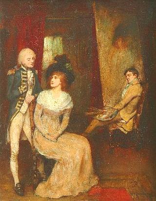 Lord Nelson and Lady Hamilton in Romney's Studio