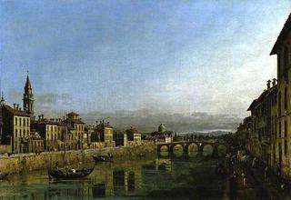 The Arno in Florence with the Ponte alla Carraia