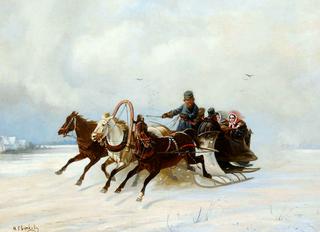 A Troika Ride Through The Snow
