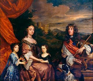 当约克公爵和安妮·海德，玛丽公主，后来的玛丽二世和安妮公主