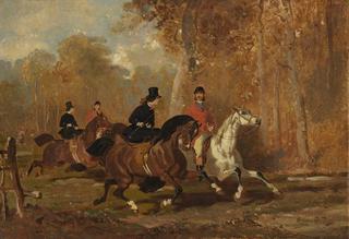 Equestrians in the Forest