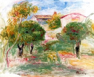 Study of an Orchard with House