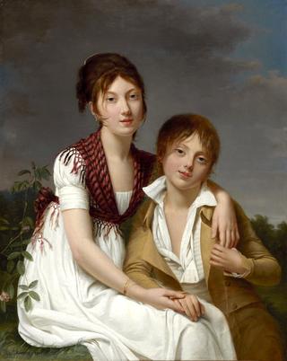 Portrait d'Amelie-Justine et de Charles-Edouard Pontois