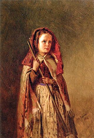 Young Girl in a Hooded Cape