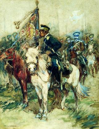 The Rider with a Banner