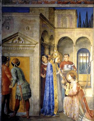 Saint Lawrence Receiving the Treasures of the Church from Pope Sixtus II