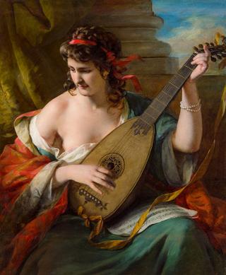 Luise Nowak as lute player