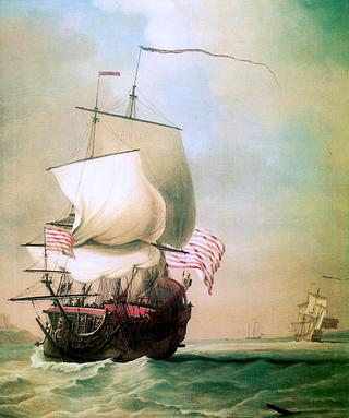 An English East Indiaman, Bow View