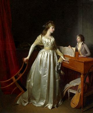 A lady at the clavichord