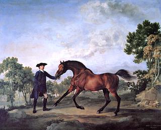 The Duke of Amcaster's Bay Stallion 'Blank', held by Old Parnam, His Groom