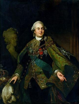 法国路易十六的肖像，身着圣灵勋章的服装