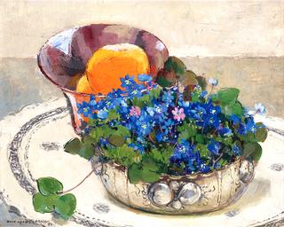 Still-life with Hepatica and Orange