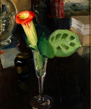 Still-life with a Flower in a Glass Vase