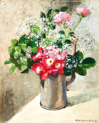 Still-life with Roses and Gypsophila