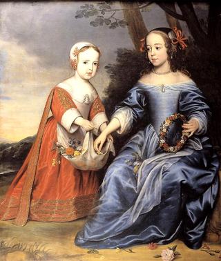 Portrait of Prince Willem III (1650-1702) and Maria van Nassau (1642-1688) as Children