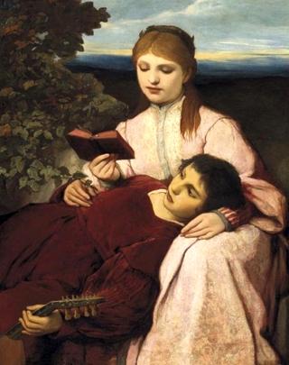 Sisters with lute and book
