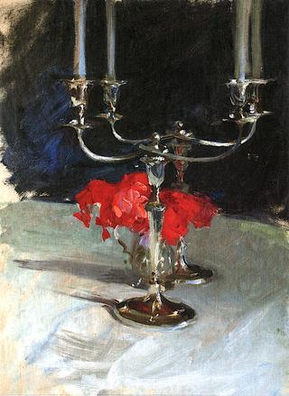 Candelabra with Roses