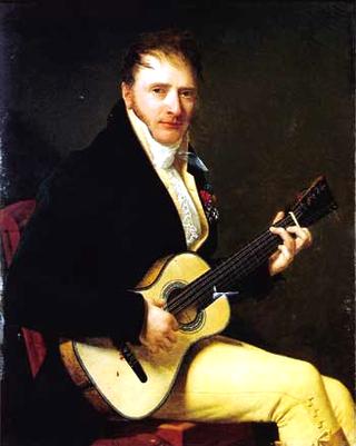 Portrait of man with guitar