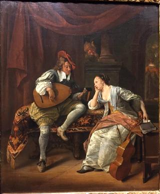 Cavalier Playing a Lute to a Lady (Lucelle and Ascagnes)