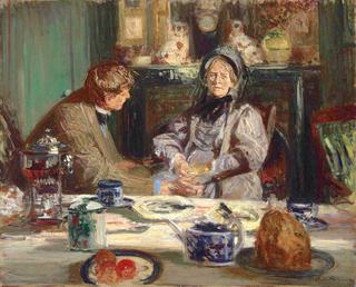 Painter Sickert and His Mother, Breakfast at Neuville