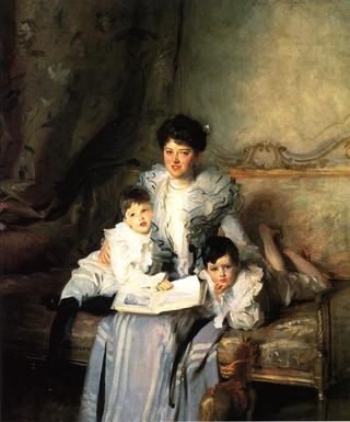 阿瑟·诺尔斯太太和她的两个儿子