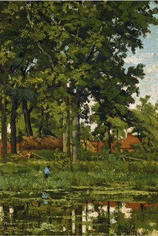 A Figure in a Wooded Landscape
