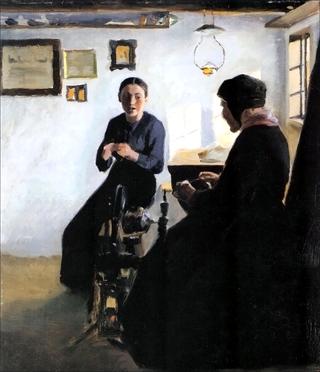 Interior with Peasant Women